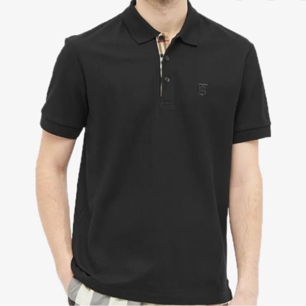 Burberry Black Eddie Polo Shirt Men’s Small